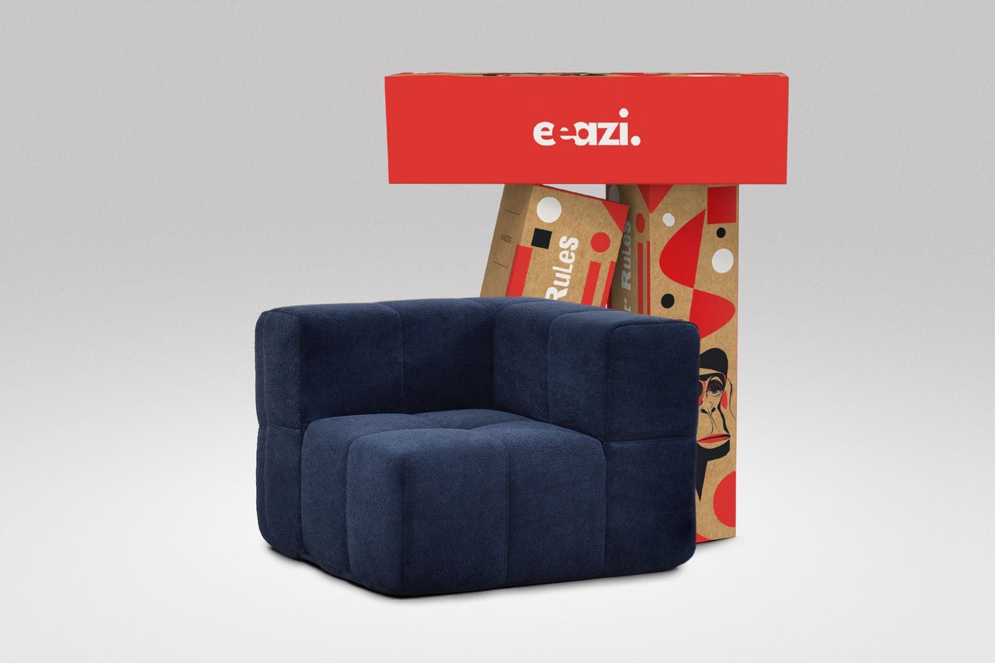 EEAZI Modulares Sofa – Universelles Eckelement (Links/Rechts) Blau