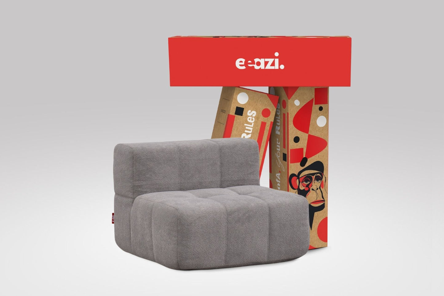 EEAZI Modulares Sofa – Mittelelement Grau