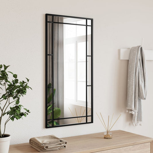 Rectangular Iron Wall Mirror – Modern Minimalist Decor