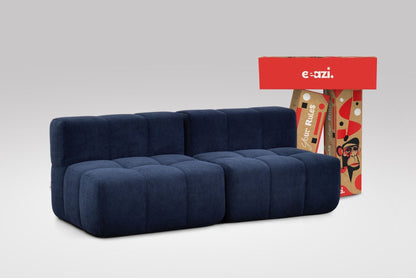 EEAZI Modulares Sofa – Flexibles Design für jeden Raum – 2-teilig Blau