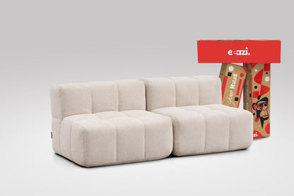 EEAZI Modulsofa – Flexibles Design für jeden Raum – 2-teilig Beige