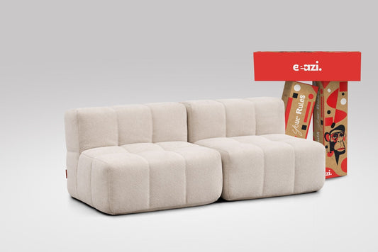 EEAZI Modulsofa – Flexibles Design für jeden Raum – 2-teilig Beige