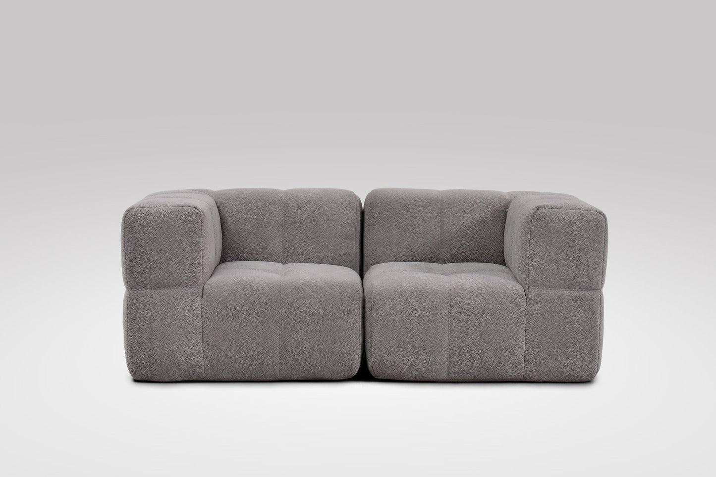 EEAZI Modulares Sofa – Flexibles Design für jeden Raum – 2-teilig Grau