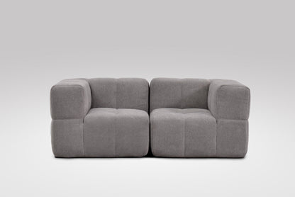 EEAZI Modulares Sofa – Flexibles Design für jeden Raum – 2-teilig Grau