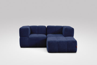 EEAZI Modulares Sofa – Flexibles Design für jeden Raum - 3-teilig, blau