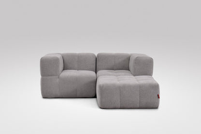EEAZI Modulares Sofa – Flexibles Design für jeden Raum – 3-teilig, Grau