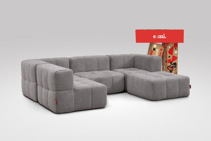 EEAZI Modulares Sofa – Flexibles Design für jeden Raum – 5-teilig Grau