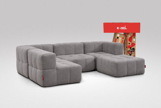 EEAZI Modulares Sofa – Flexibles Design für jeden Raum – 5-teilig Grau