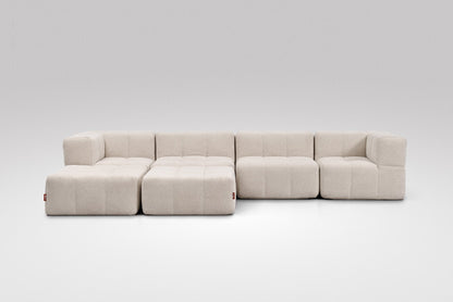 EEAZI Modulares Sofa – Flexibles Design für jeden Raum – 6-teilig Beige