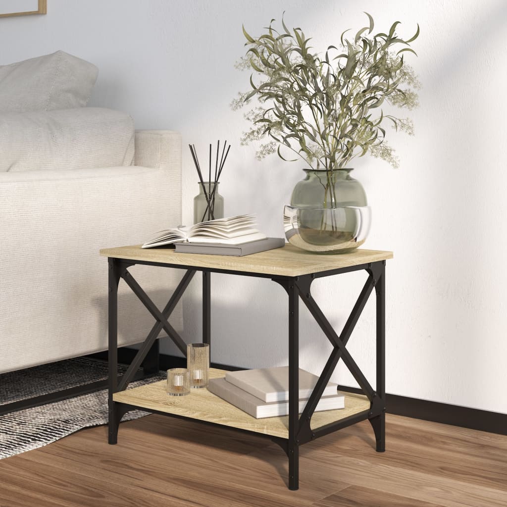 Side Table Sonoma Oak – 55 cm Modern Wood-Look Table