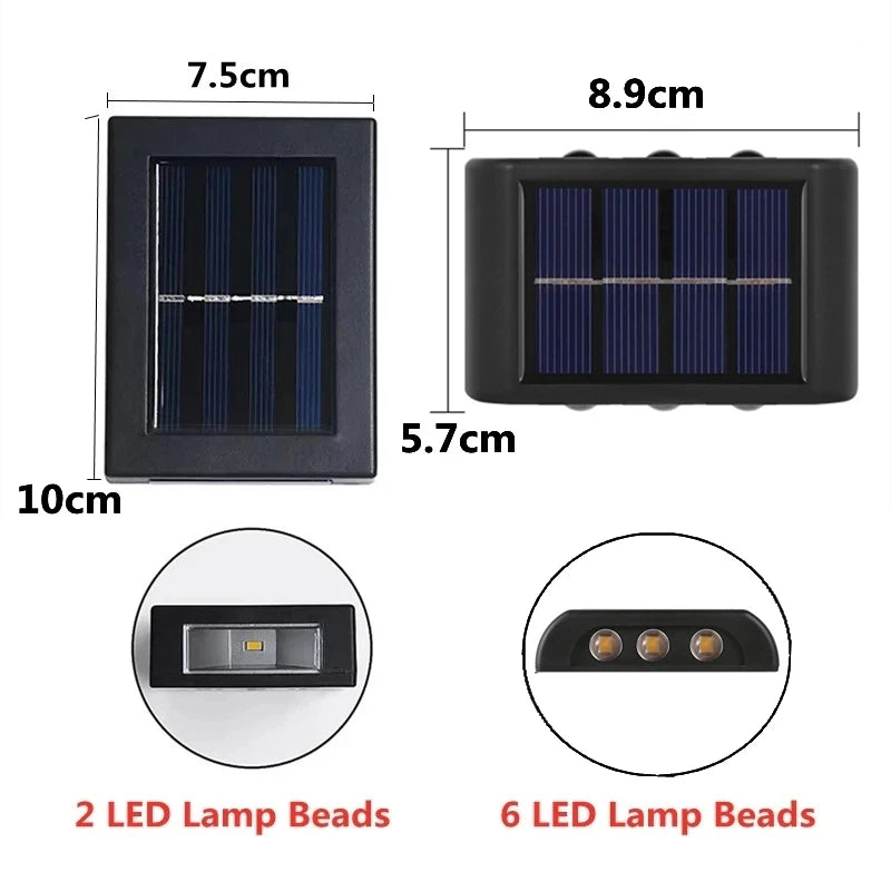 Solar LED Outdoor Light – Waterproof Sensor Garden Wall Lamp