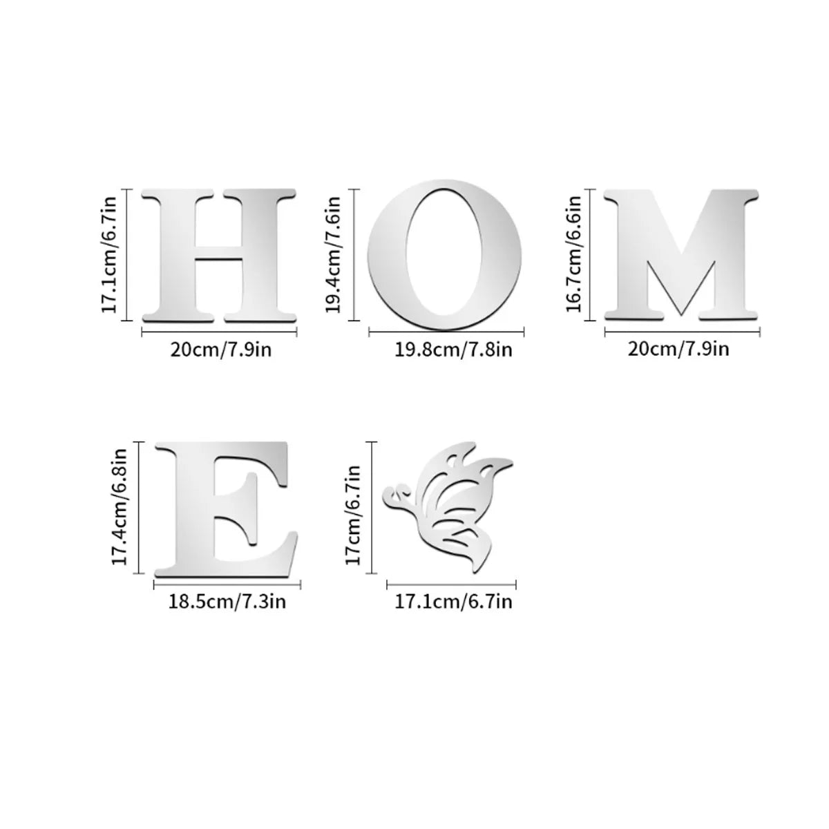 HOME 3D Spiegelfliesen Wandsticker – Moderne Eingangs- & Heimdekoration