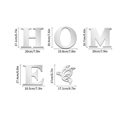 HOME 3D Spiegelfliesen Wandsticker – Moderne Eingangs- & Heimdekoration