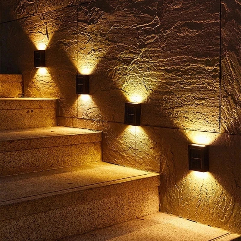 Solar LED Outdoor Light – Waterproof Sensor Garden Wall Lamp