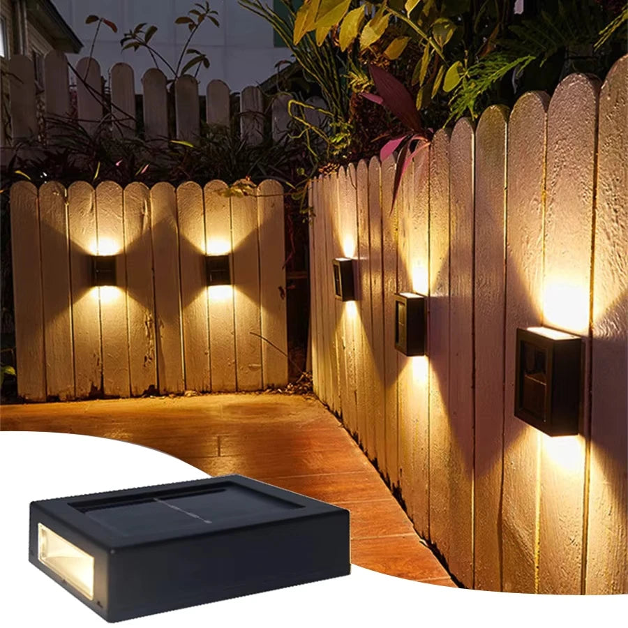 Solar LED Outdoor Light – Waterproof Sensor Garden Wall Lamp