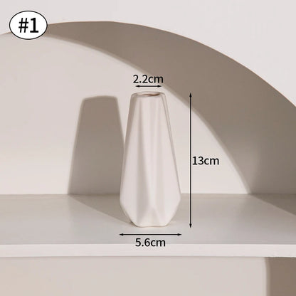 Nordic White Vase – Minimalist Home Decor Accent