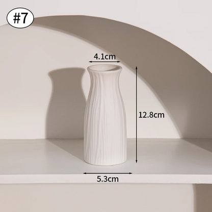 Nordic White Vase – Minimalist Home Decor Accent