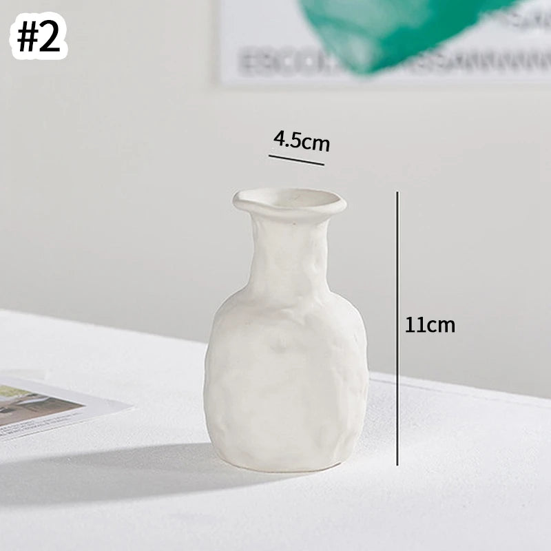 Nordic White Vase – Minimalist Home Decor Accent