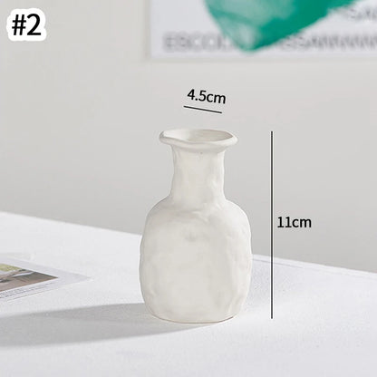 Nordic White Vase – Minimalist Home Decor Accent