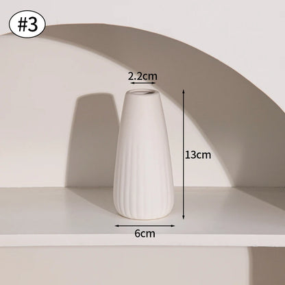Nordic White Vase – Minimalist Home Decor Accent