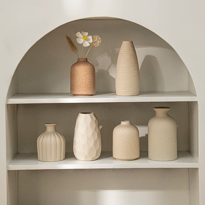 Nordic White Vase – Minimalist Home Decor Accent