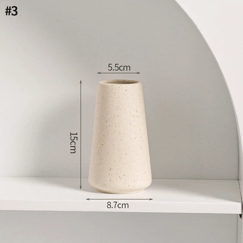 Nordic White Vase – Minimalist Home Decor Accent