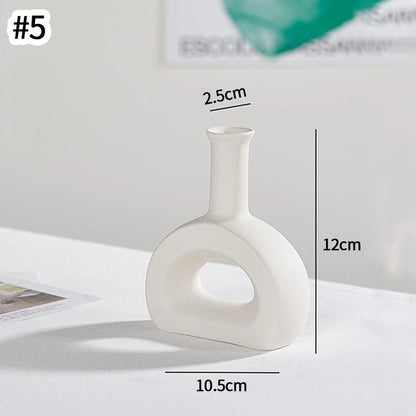 Nordic White Vase – Minimalist Home Decor Accent