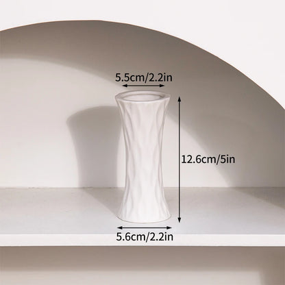 Nordic White Vase – Minimalist Home Decor Accent