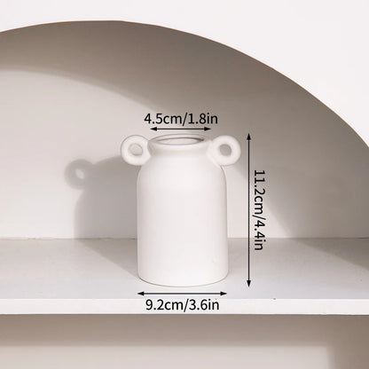 Nordic White Vase – Minimalist Home Decor Accent