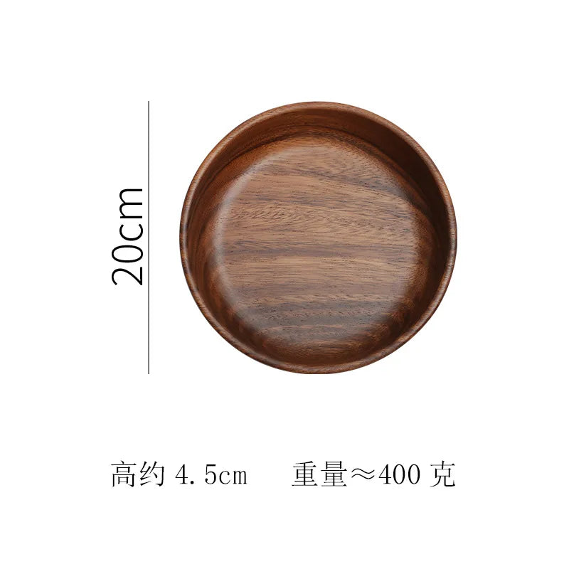 Solid Walnut Wood Bowl – Vintage Creative Salad & Fruit Bowl