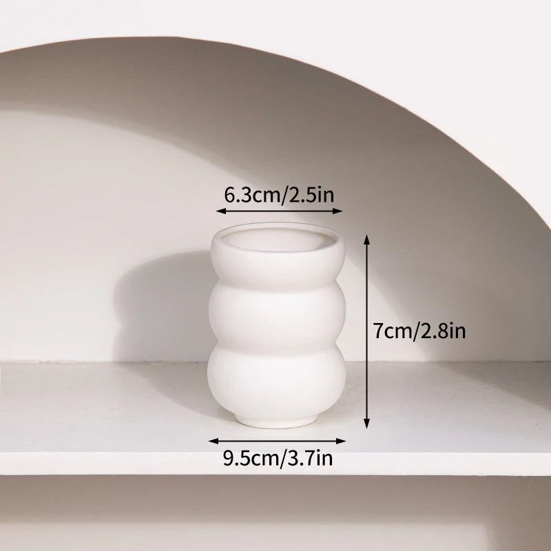 Nordic White Vase – Minimalist Home Decor Accent