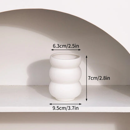Nordic White Vase – Minimalist Home Decor Accent
