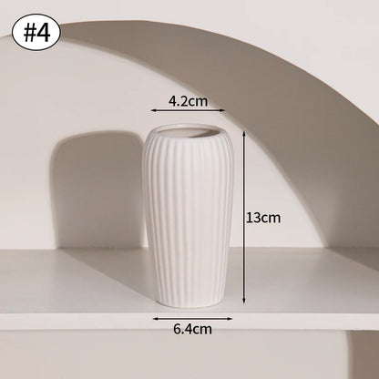 Nordic White Vase – Minimalist Home Decor Accent