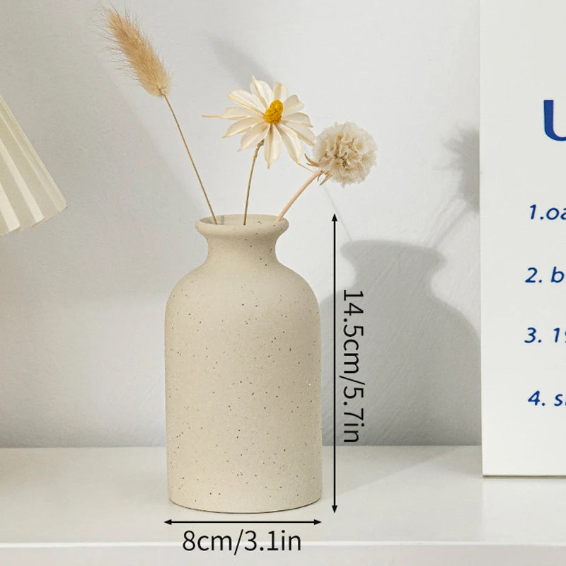 Nordic White Vase – Minimalist Home Decor Accent