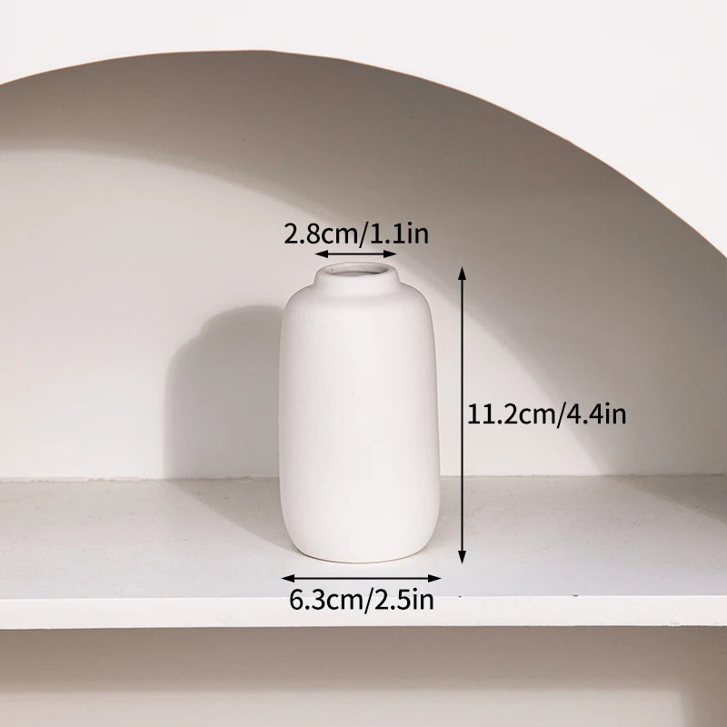 Nordic White Vase – Minimalist Home Decor Accent
