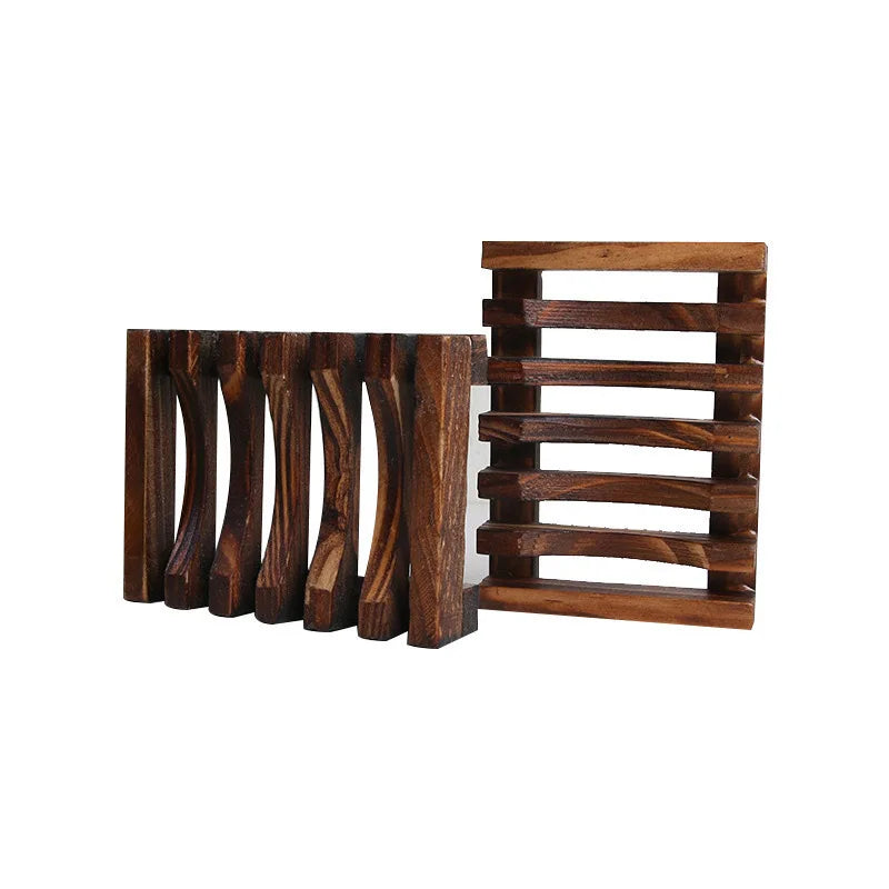 Elegant Wooden Soap Dish – Self-Draining Natural Soap Box