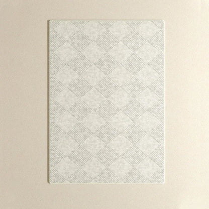 Beiger Teppich mit geometrischem Muster – Moderner, minimalistischer Teppich für Zuhause