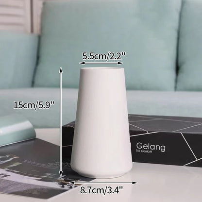 Nordic White Vase – Minimalist Home Decor Accent