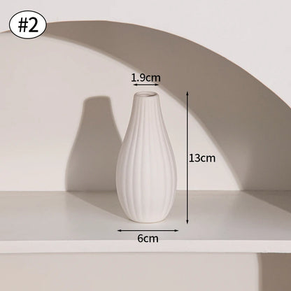 Nordic White Vase – Minimalist Home Decor Accent