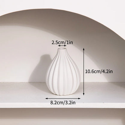 Nordic White Vase – Minimalist Home Decor Accent