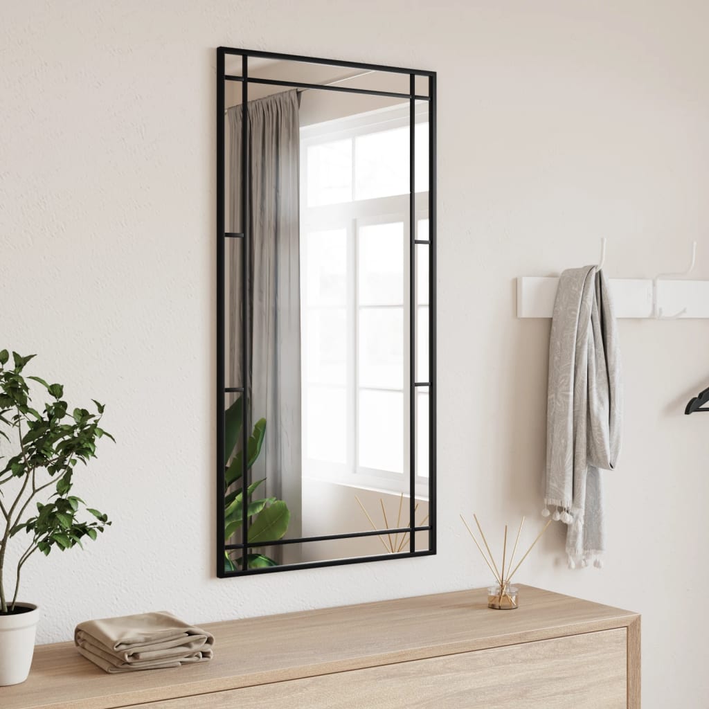 Rectangular Iron Wall Mirror – Modern Minimalist Decor