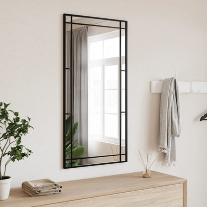 Rectangular Iron Wall Mirror – Modern Minimalist Decor