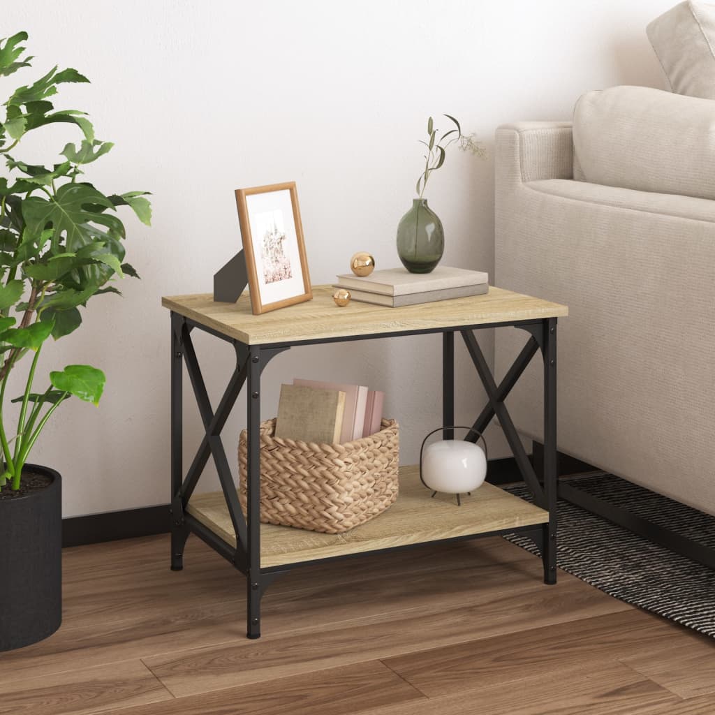 Side Table Sonoma Oak – 55 cm Modern Wood-Look Table