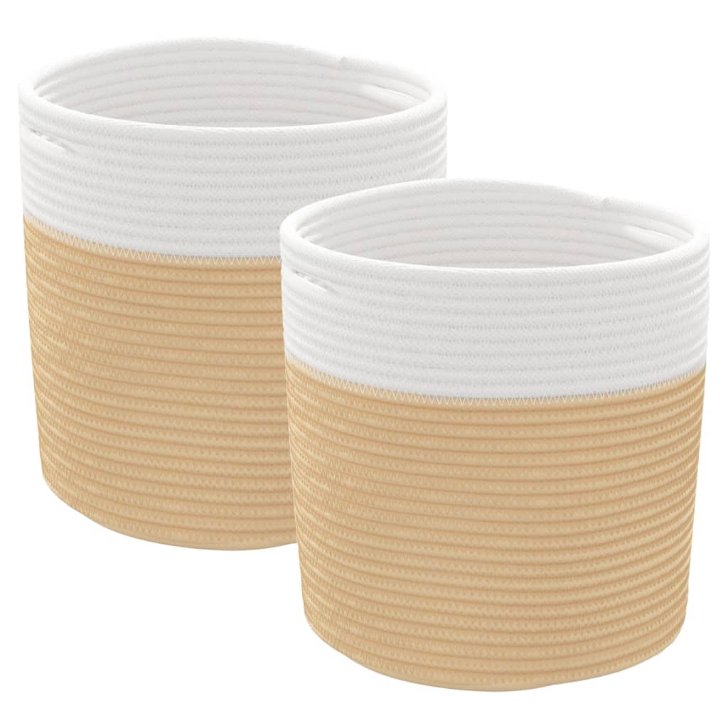 Baumwoll-Aufbewahrungskörbe-Set – 2 Stück rund Ø Design